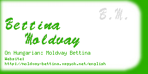 bettina moldvay business card